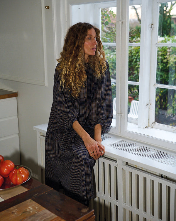 LA ROUGE ApS Louise Shirtdress Tunic Navy Checks