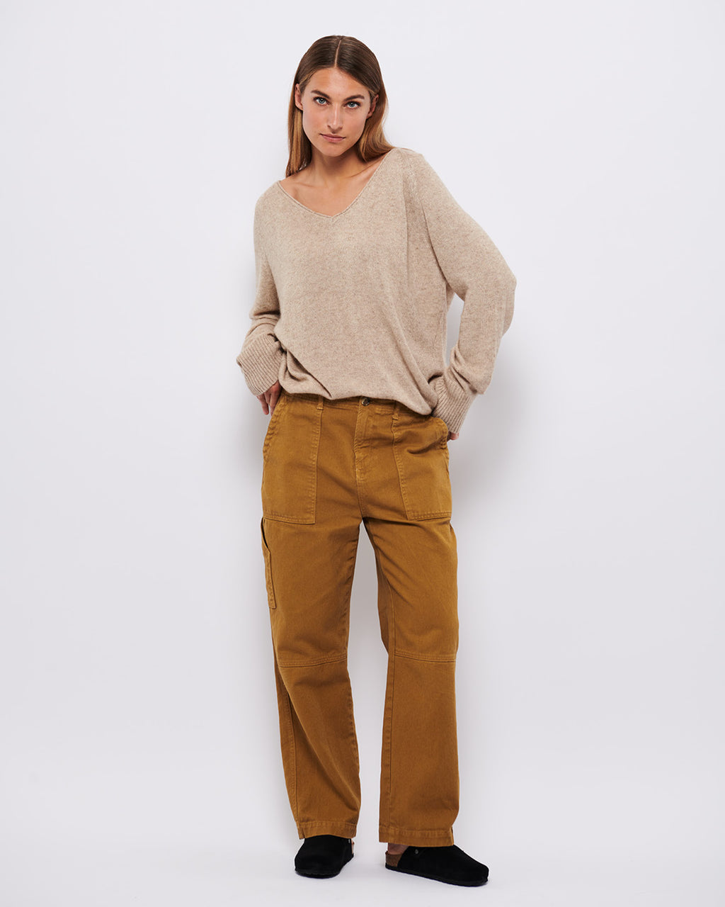 LA ROUGE ApS Louise Workers Pants Pants Ocher yellow