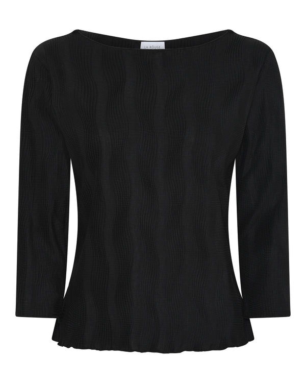 LA ROUGE ApS Luna Blouse w. 3/4 sleeve Blouse Black