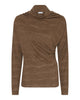 LA ROUGE ApS Luna Blouse w. Water Fall Top Camel