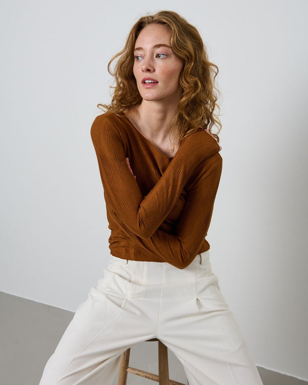 LA ROUGE ApS Luna L/S Blouse Blouse Rusty