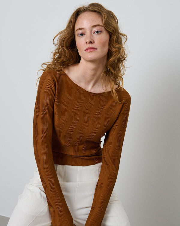 LA ROUGE ApS Luna L/S Blouse Blouse Rusty