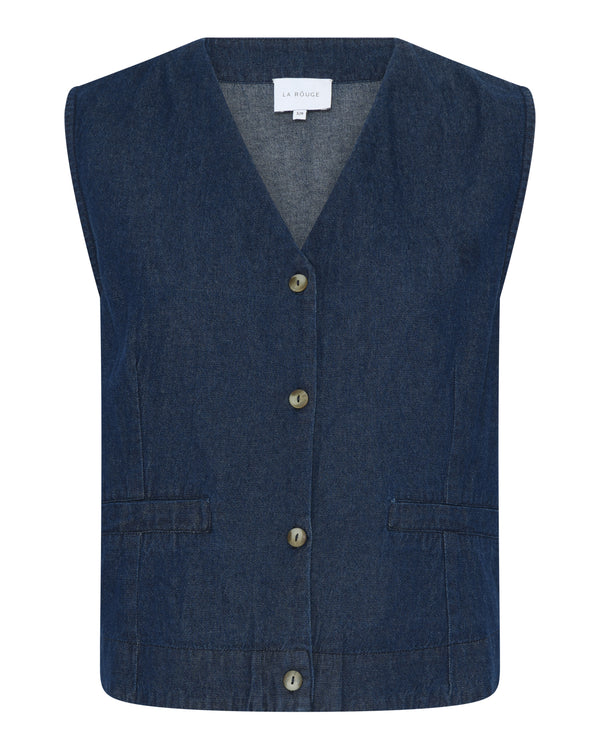 LA ROUGE ApS Luna Waistcoat Waistcoat Denim