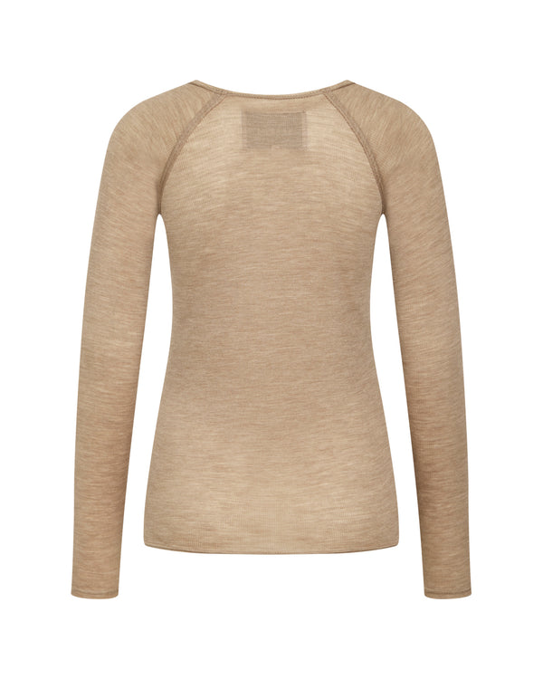 LA ROUGE ApS Marie L/S T-Shirt T-shirt Light Sand Melange