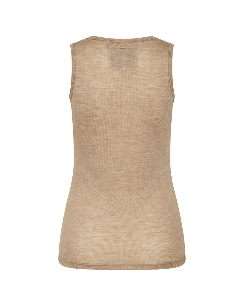 LA ROUGE ApS Marie Singlet Top Light Sand Melange