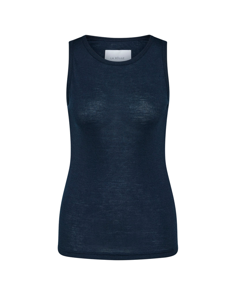 LA ROUGE ApS Marie Singlet Top Navy Melange