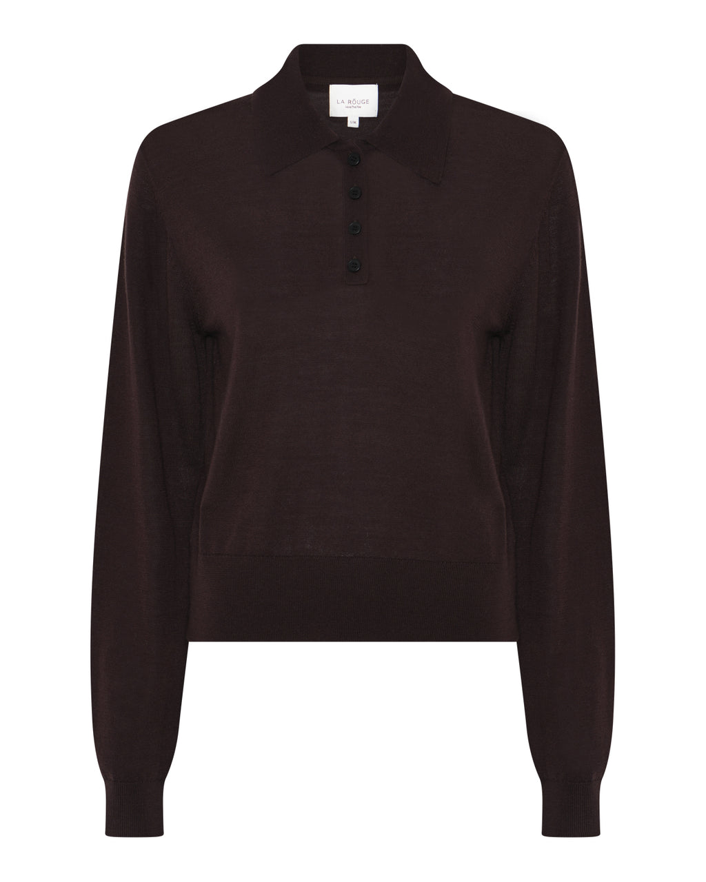 LA ROUGE ApS Merlin L/S Poloshirt Polo Shirt Dark Brown