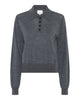 LA ROUGE ApS Merlin L/S Poloshirt Polo Shirt Dark Grey Melange