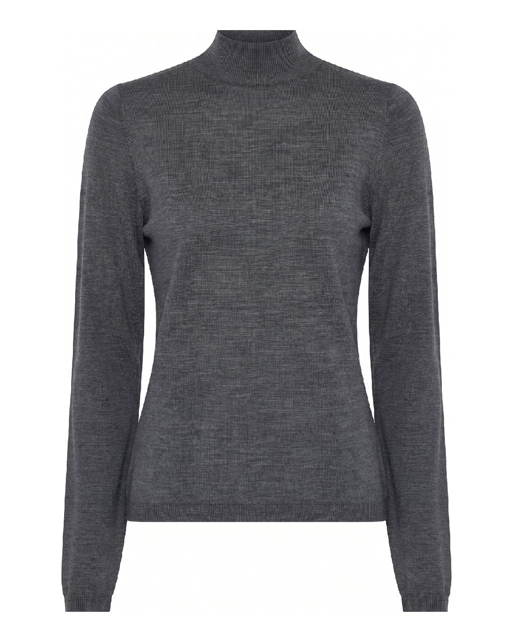 LA ROUGE ApS Merlin L/S Turtleneck Knit Dark Grey Melange
