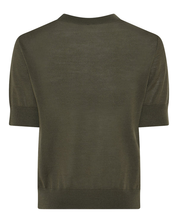 LA ROUGE ApS Merlin S/S Turtleneck Knit Army Green