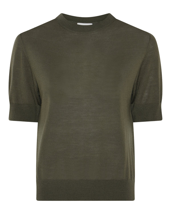 LA ROUGE ApS Merlin S/S Turtleneck Knit Army Green