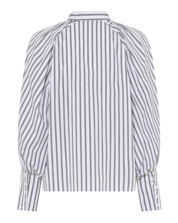 LA ROUGE ApS Mille Shirt Shirt White / Grey Stripe