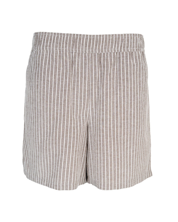 LA ROUGE ApS Mille Shorts Shorts Brown/Offwhite Stripe