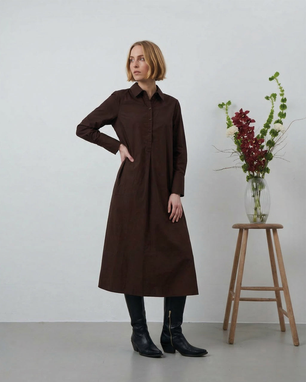 LA ROUGE ApS NOOS - Kamilla Shirt Dress Dress Dark Brown