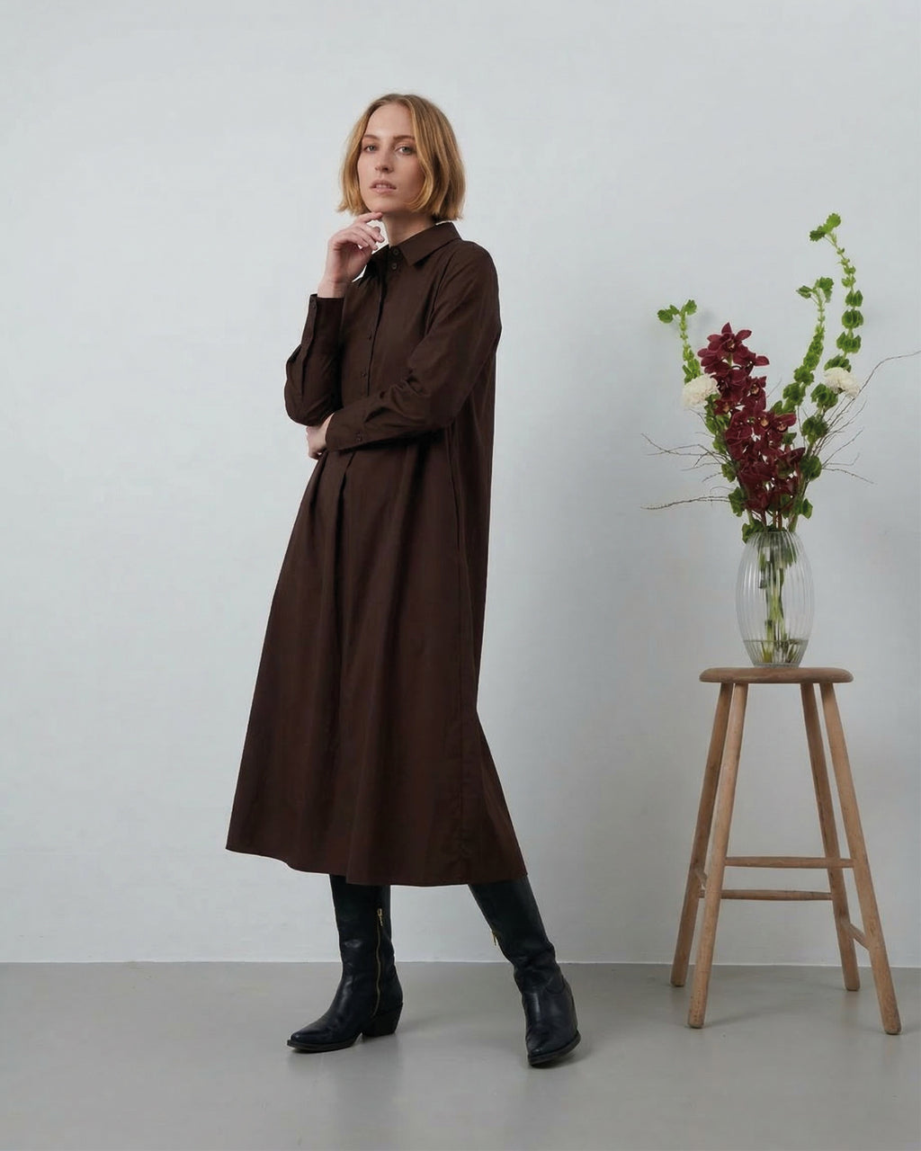 LA ROUGE ApS NOOS - Kamilla Shirt Dress Dress Dark Brown