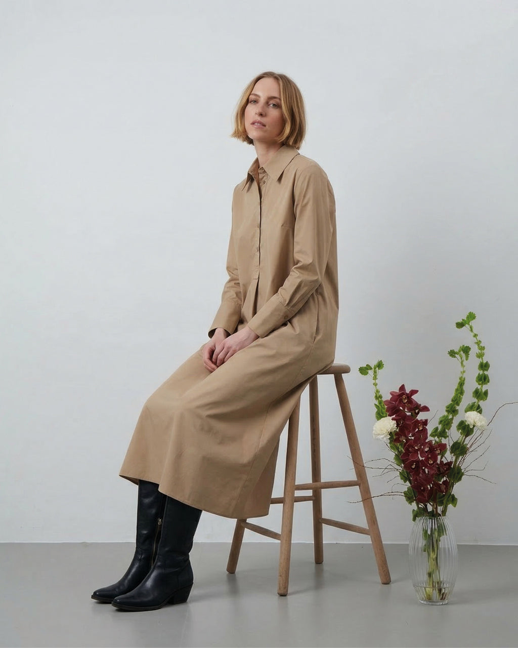LA ROUGE ApS NOOS - Kamilla Shirt Dress Dress Sand