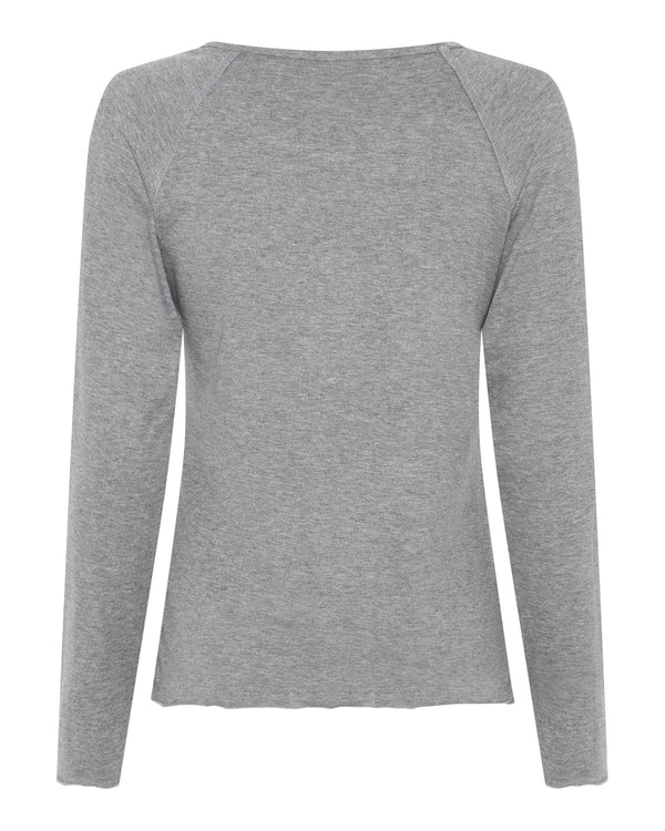 LA ROUGE ApS NOOS - Line L/S T-shirt Light Grey Melange