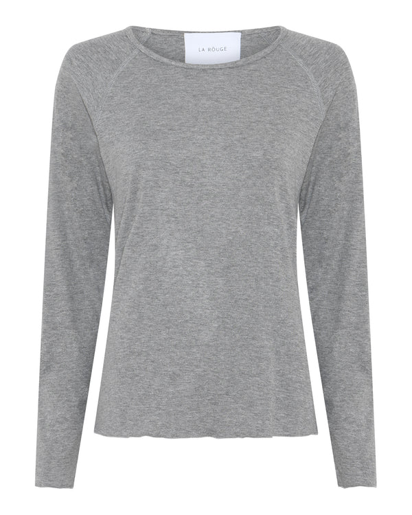 LA ROUGE ApS NOOS - Line L/S T-shirt Light Grey Melange