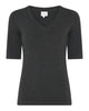LA ROUGE ApS NOOS - Lisa S/S T-shirt Short Sleeve Dark Grey Melange