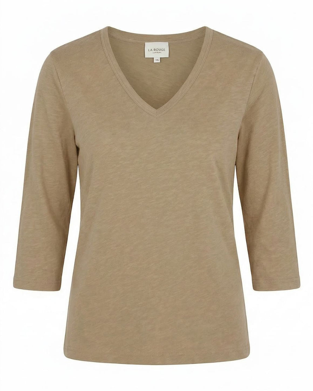 LA ROUGE ApS NOOS - Lise 3/3 V-neck T-shirt Sand