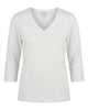 LA ROUGE ApS NOOS - Lise 3/3 V-neck T-shirt White