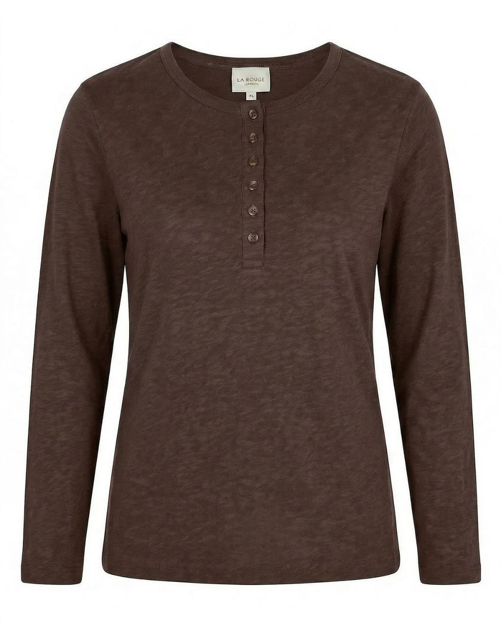 LA ROUGE ApS NOOS - Lise L/S Granddad Long Sleeve Dark Brown