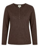 LA ROUGE ApS NOOS - Lise L/S Granddad Long Sleeve Dark Brown