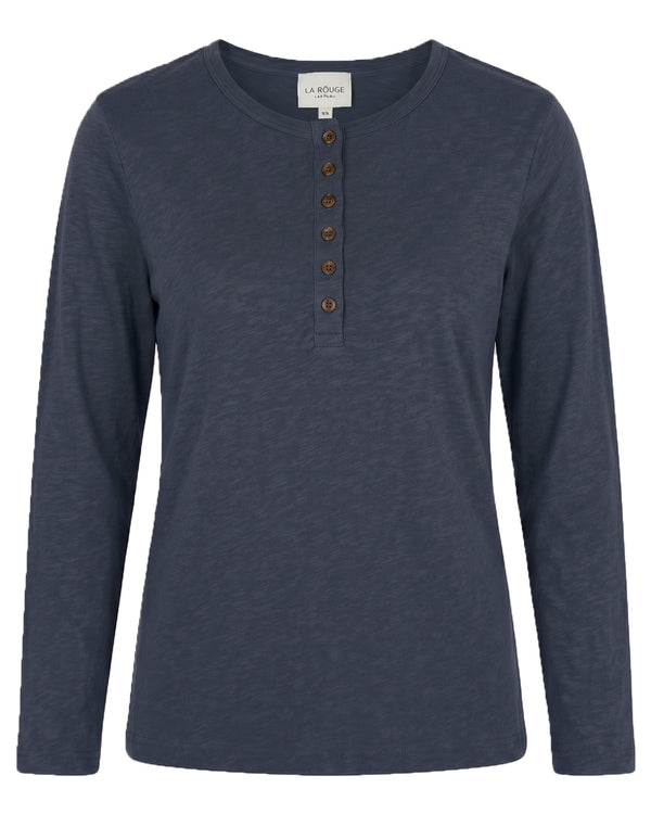 LA ROUGE ApS NOOS - Lise L/S Granddad Long Sleeve Navy