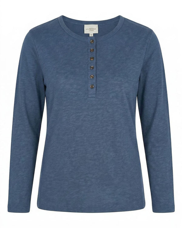 LA ROUGE ApS NOOS - Lise L/S Granddad Long Sleeve Navy
