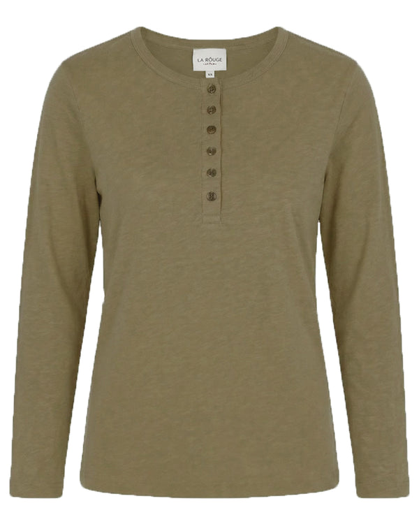 LA ROUGE ApS NOOS - Lise L/S Granddad Long Sleeve Sand
