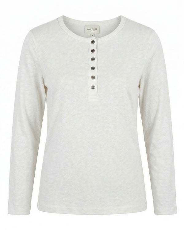LA ROUGE ApS NOOS - Lise L/S Granddad Long Sleeve White