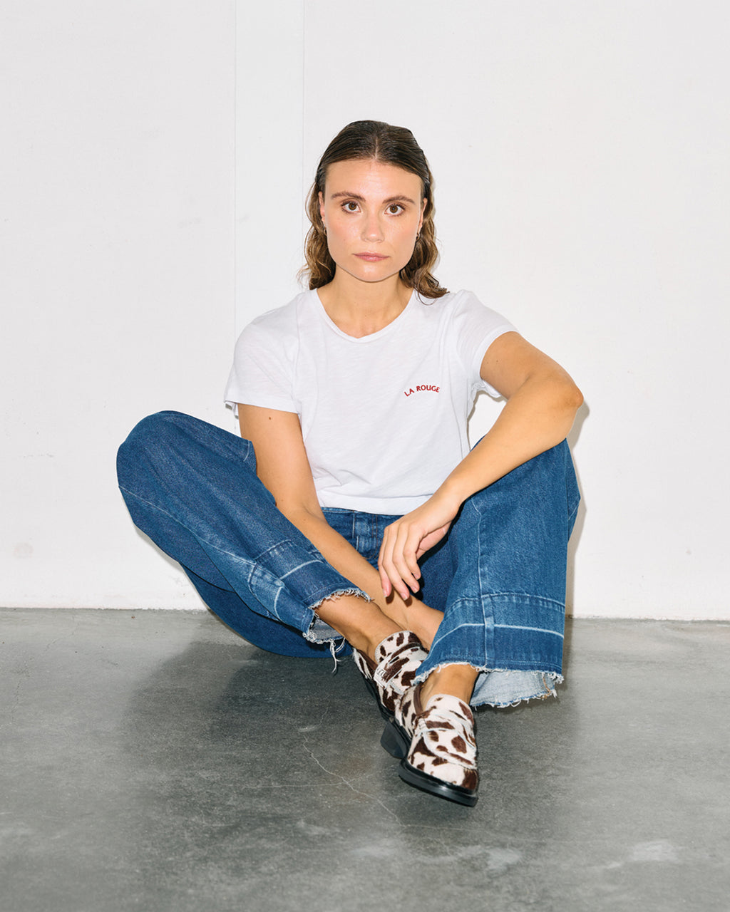 LA ROUGE ApS NOOS - Sille T-shirt Logo T-shirt White