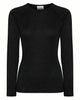 LA ROUGE ApS NOOS - Sille Wool L/S Raglan Sleeve T-shirt Black