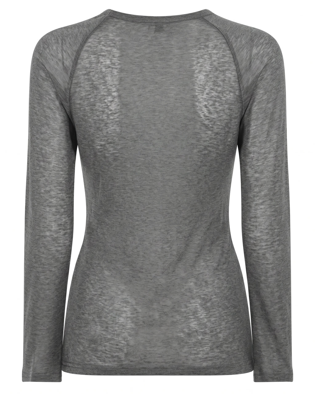 LA ROUGE ApS NOOS - Sille Wool L/S Raglan Sleeve T-shirt Dark Grey Melange