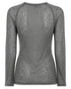 LA ROUGE ApS NOOS - Sille Wool L/S Raglan Sleeve T-shirt Dark Grey Melange