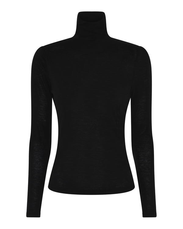 LA ROUGE ApS NOOS - Sille Wool Rollerneck Rollerneck Black