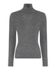 LA ROUGE ApS NOOS - Sille Wool Rollerneck Rollerneck Dark Grey Melange