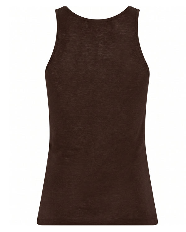 LA ROUGE ApS NOOS - Sille Wool Singlet Singlet top Dark Brown