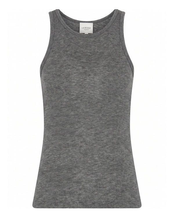 LA ROUGE ApS NOOS - Sille Wool Singlet Singlet top Dark Grey Melange