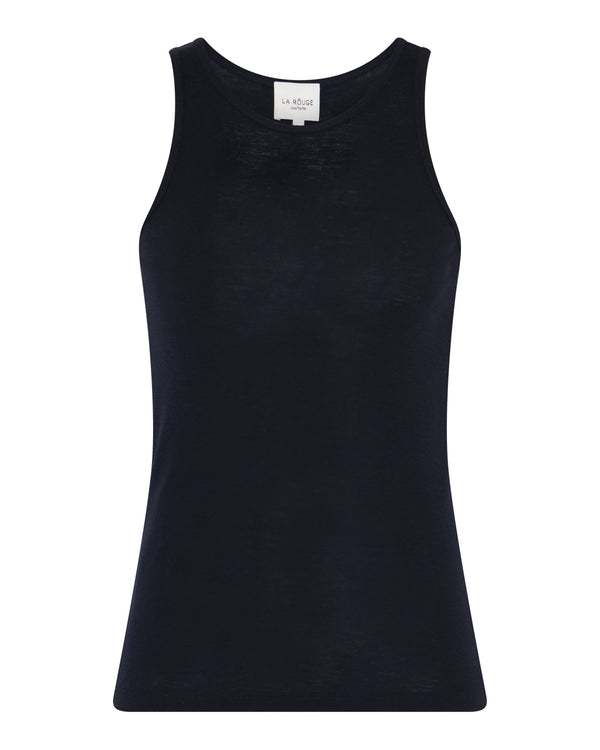 LA ROUGE ApS NOOS - Sille Wool Singlet Singlet top Navy