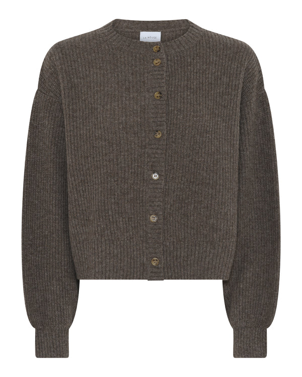 LA ROUGE ApS NOOS - Sisse Cardigan Cardigan Brown melange