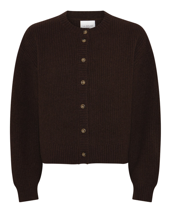 LA ROUGE ApS NOOS - Sisse Cardigan Cardigan Dark Brown