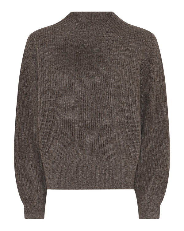 LA ROUGE ApS NOOS - Sisse Knit Knit Brown Melange