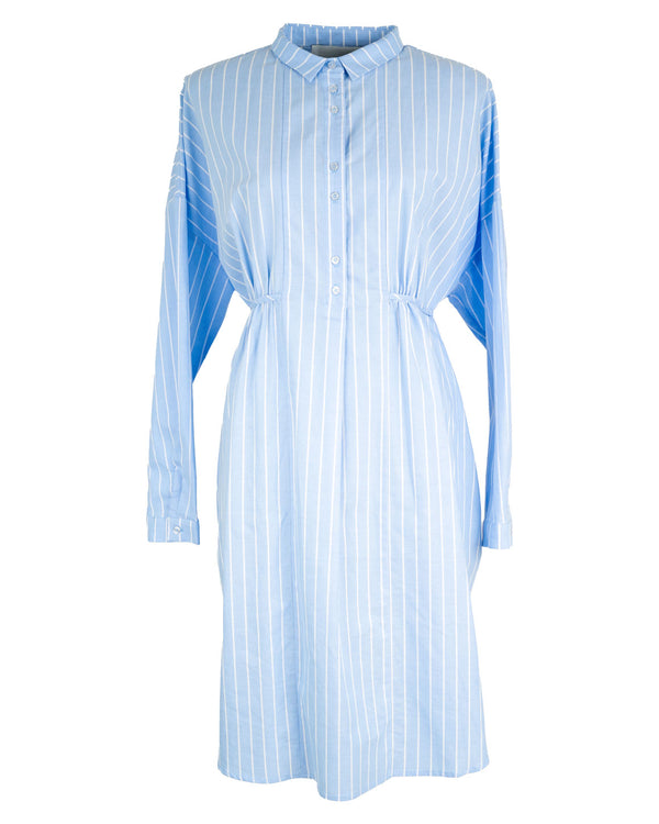 LA ROUGE ApS Nelly Stripe Shirtdress Shirtdress Blue/White Stripe