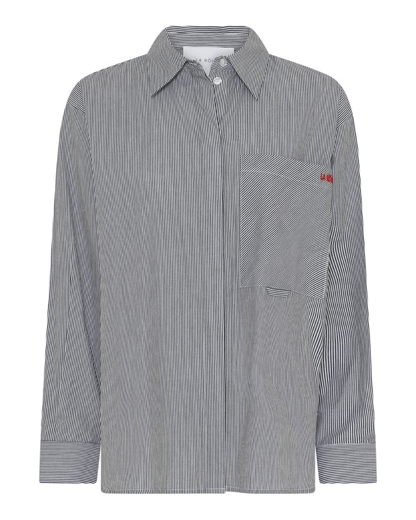 LA ROUGE ApS Petra Shirt Shirt Black/White Stripe