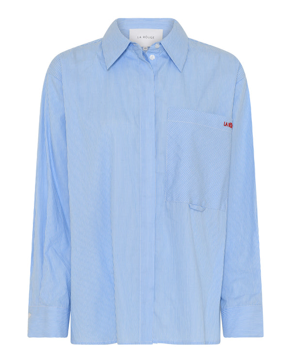 LA ROUGE ApS Petra Shirt Shirt Blue stripe