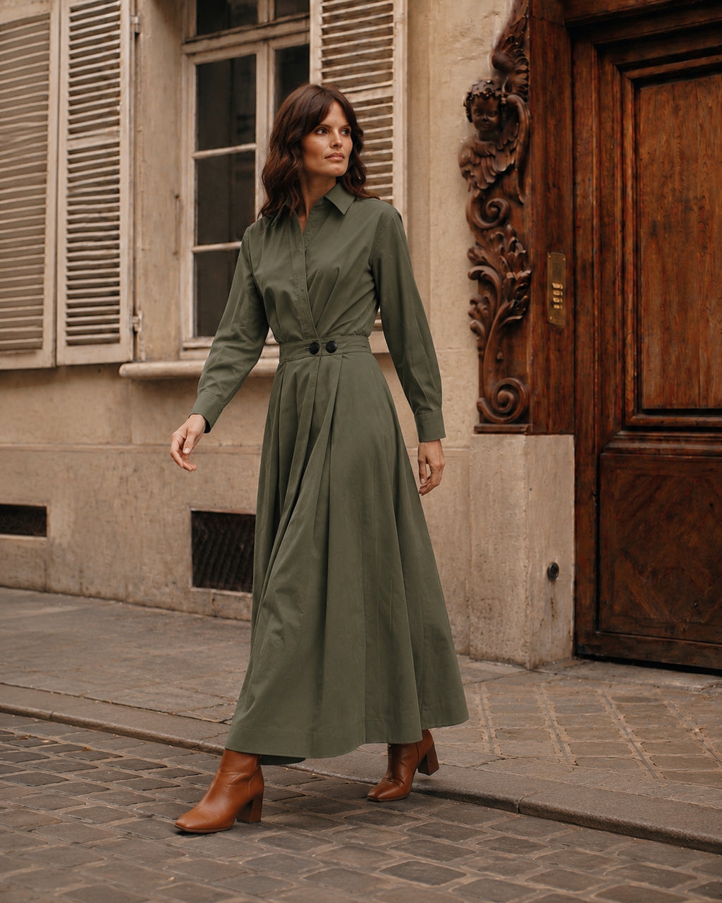 LA ROUGE ApS Pia Dress Dress Army Green