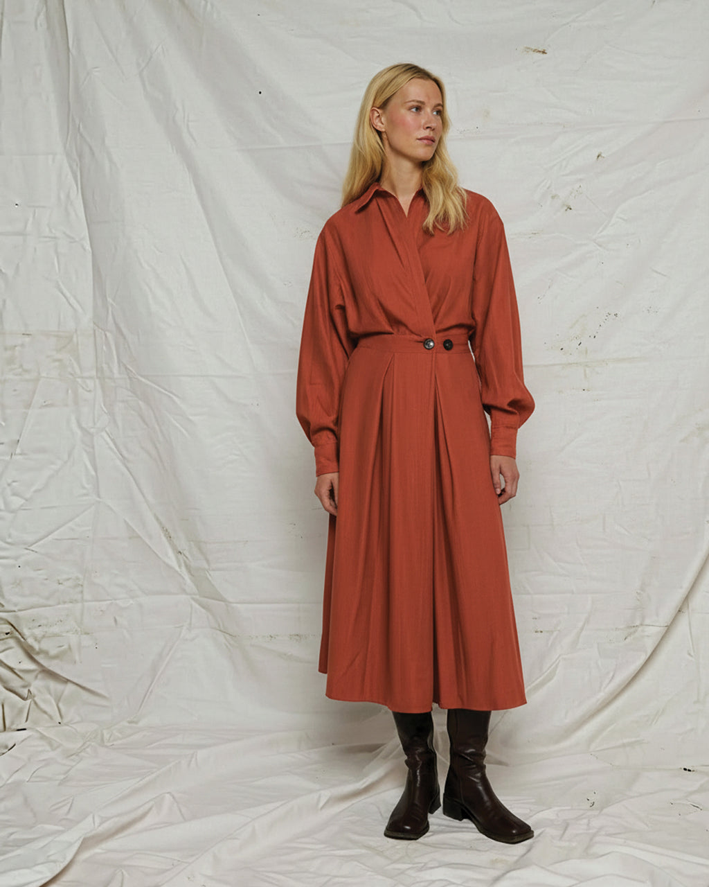 LA ROUGE ApS Pia Dress Dress Terracotta