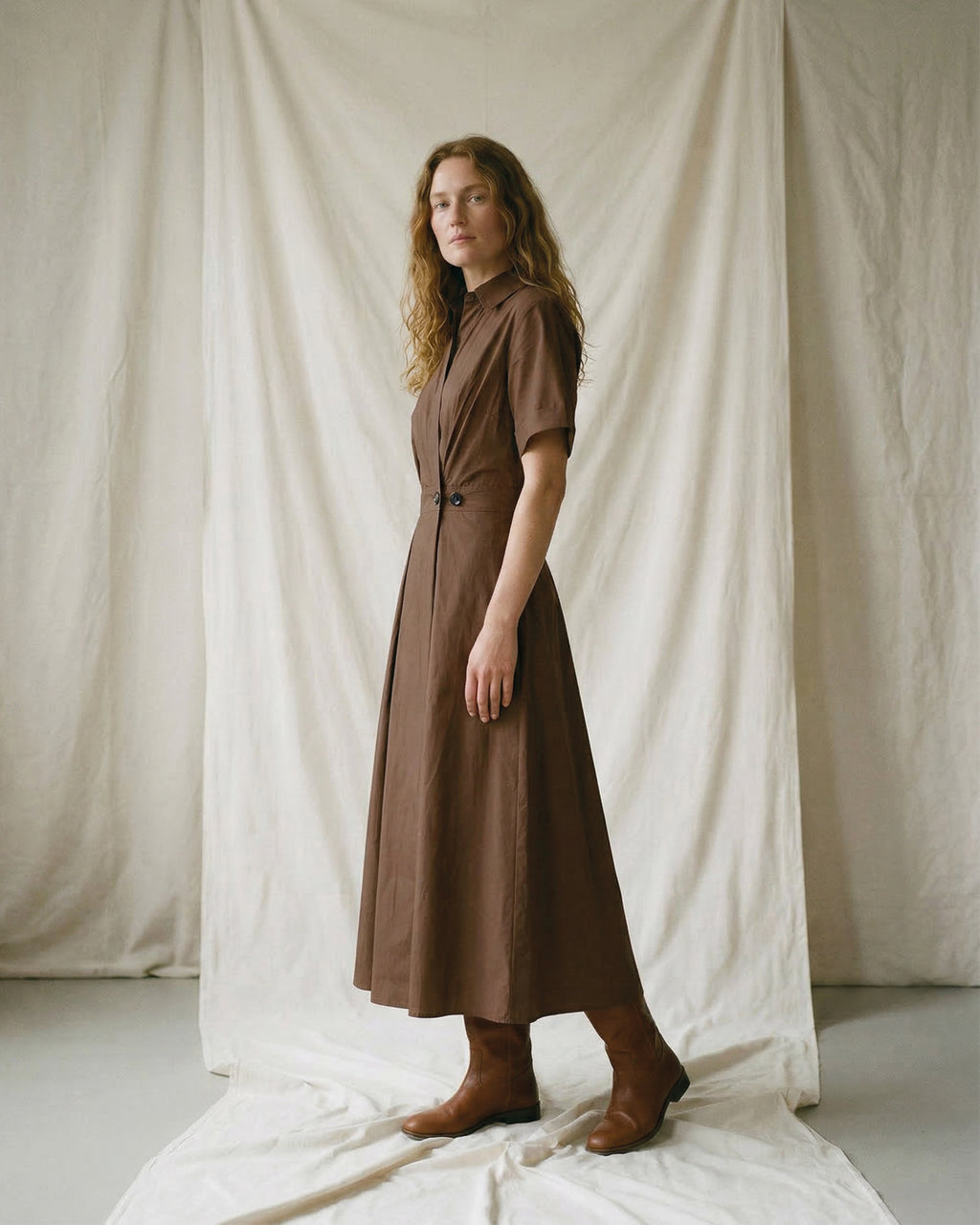 LA ROUGE ApS Pia S/S Dress Dress Dark Brown