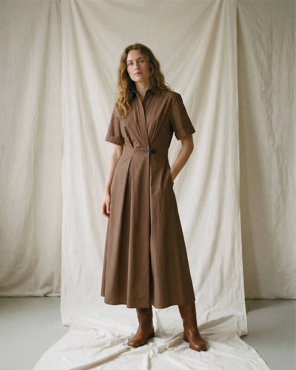 LA ROUGE ApS Pia S/S Dress Dress Dark Brown